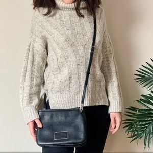 Marc Jacobs workwear black leather crossbody purse